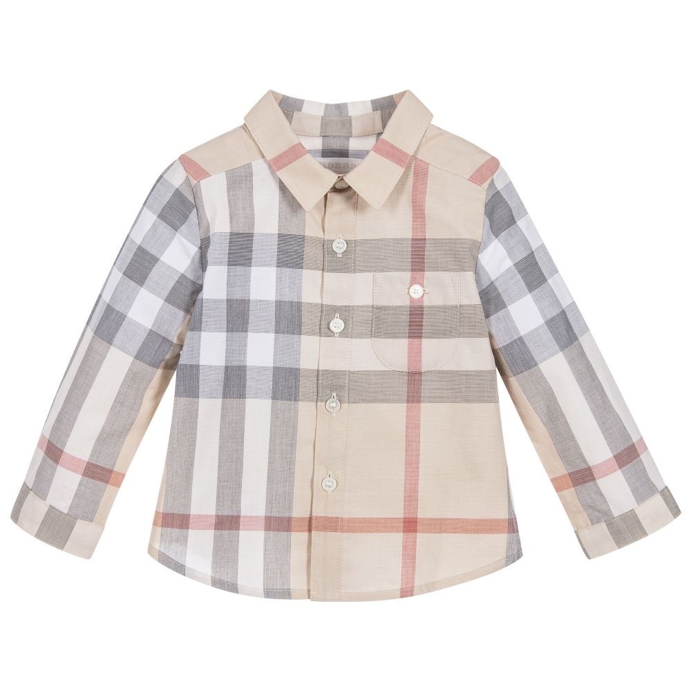BURBERRY BABY Boys Classic Check Shirt-9 months